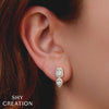 Shy Creation Emerald Cut & Pear Diamond Earrings