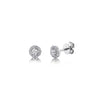 Shy Creation Diamond Halo Earrings