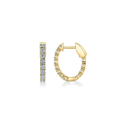 Shy Creation Diamond Oval Hoops