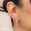 Shy Creation Crown Setting Diamond Hoops