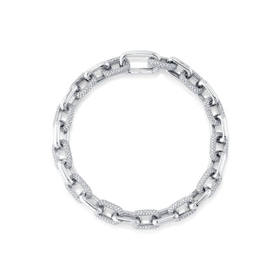 Shy Creation Diamond Link Bracelet