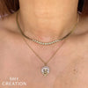 Shy Creation Bezel Diamond Necklace