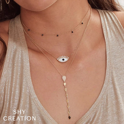 Shy Creation Diamond Lariat Necklace