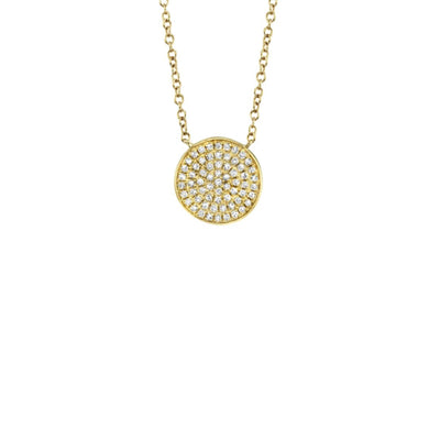 Shy Creation Pave Diamond Circle Necklace