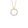 Shy Creation Diamond Pear Circle Necklace