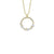 Shy Creation Diamond Pear Circle Necklace