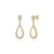 Shy Creation Diamond Pear Drop Earrings