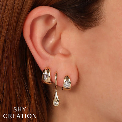 Shy Creation Diamond Drop Earrings