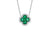 Shy Creation Emerald & Diamond Clover Necklace