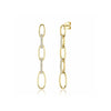 Shy Creation Diamond Link Drop Earrings