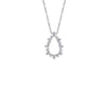 Shy Creation Open Diamond Pear Necklace