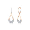 Shy Creation Open Pear Diamond Earrings