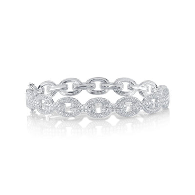 Shy Creation Pave Diamond Link Bangle