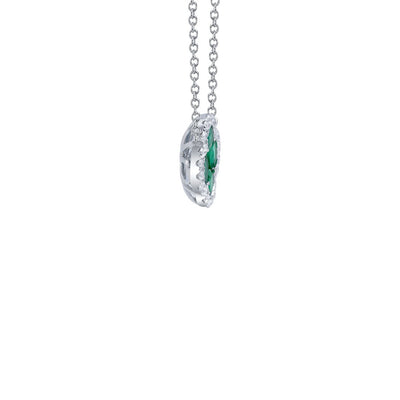 Shy Creation Emerald & Diamond Clover Necklace