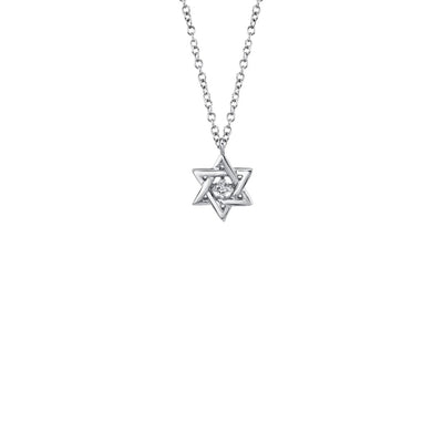 Shy Creation Polished Star of David Necklace