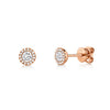 Shy Creation Round Diamond Stud Earrings