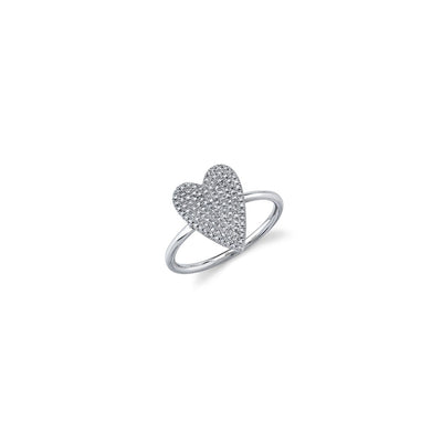 Shy Creation Small Diamond Heart Ring