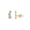 Shy Creation Triple Diamond Halo Climber Earrings