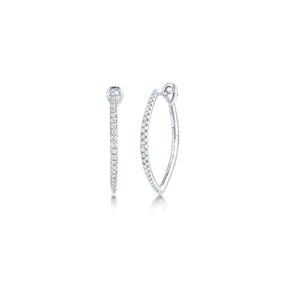 Shy Creation Diamond Marquise Hoops