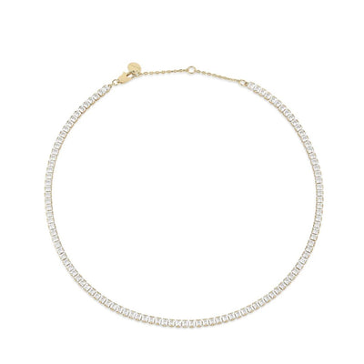 Eklexic Square CZ Tennis Necklace