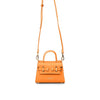 Teddy Blake Ava Vitello Gold 6" Bag - Orange