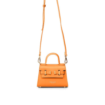 Teddy Blake Ava Vitello Gold 6" Bag - Orange