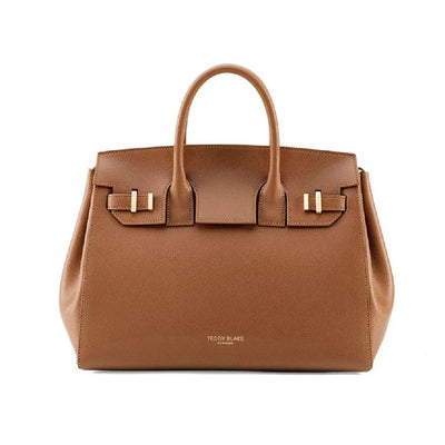 Teddy Blake Gigi Palmelatto Gold 13" Bag - Camel Brown