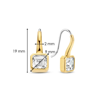 Ti Sento Milano Square Zirconia Hook Earrings