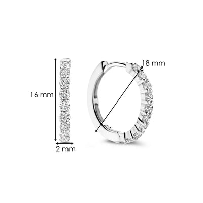 Ti Sento Milano 18mm Zirconia Hoops