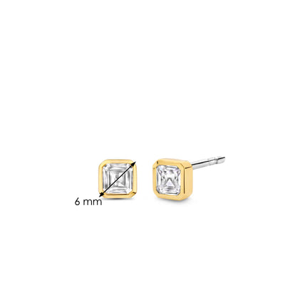 Ti Sento Milano Square Zirconia Stud Earrings