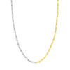 Two-Tone Paperclip Chain Necklace