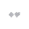 Shy Creation Pave Diamond Clover Studs