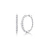 Shy Creation Crown Setting Diamond Hoops