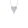 Shy Creation Pave Diamond Heart Necklace