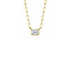 Shy Creation Emerald Cut Diamond Sparkle Chain Necklace