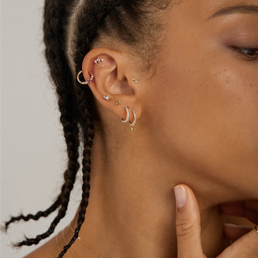 White sapphire stud earrings white gold sales