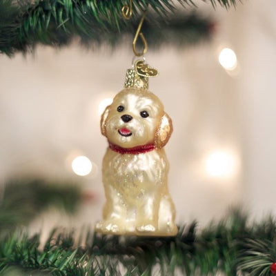 Old World Christmas Cockapoo Puppy Ornament