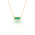 Rachel Reid Emerald Baguette Bar Necklace