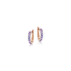 Jane Taylor Slim Huggies Hoop Earring with Tanzanite