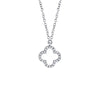 Shy Creation Open Clover Diamond Necklace