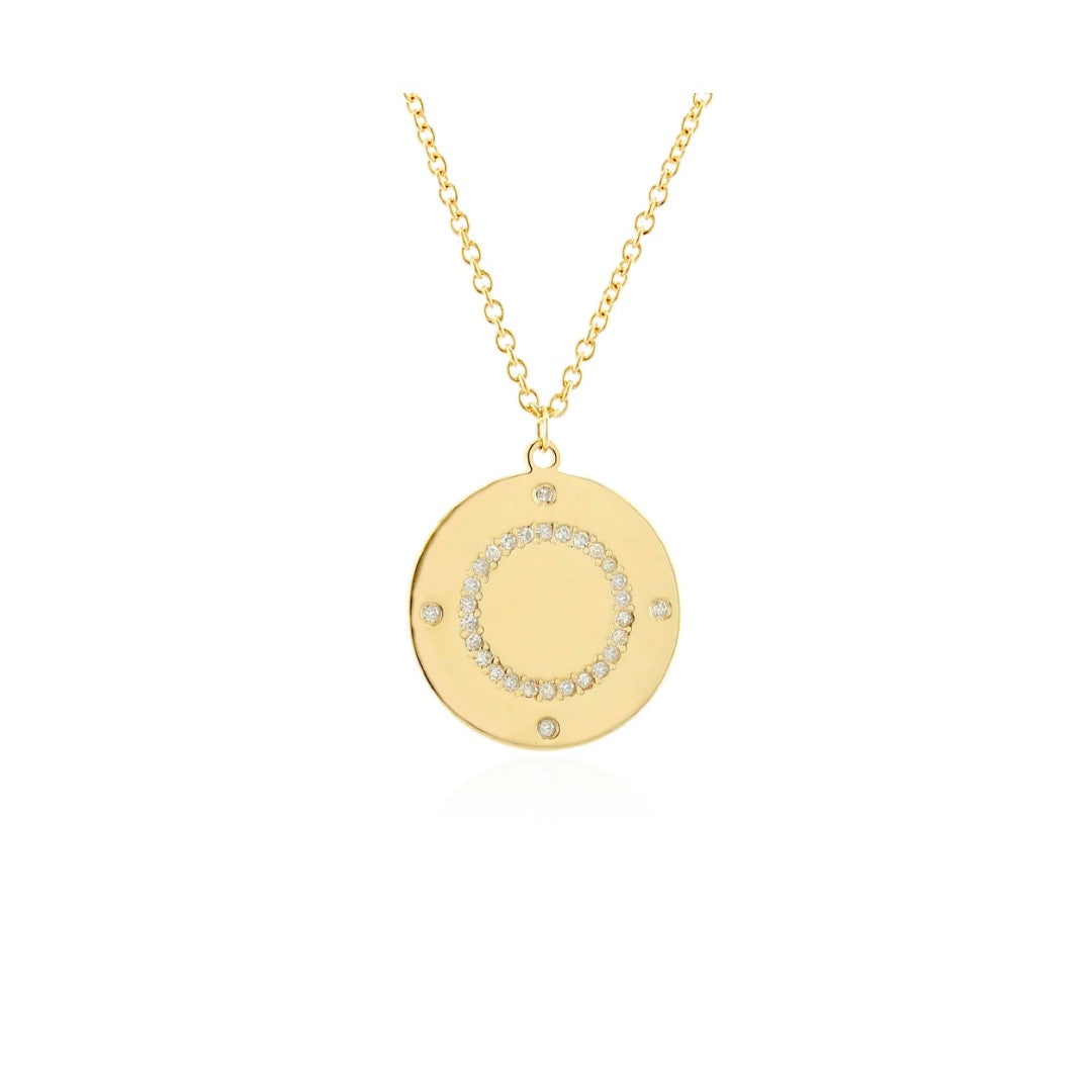 Rachel Reid Diamond Disc Necklace - Desires by Mikolay