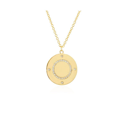 Rachel Reid Diamond Disc Necklace