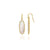 Rachel Reid Elongated Mother of Pearl and Diamond Drop Earrings