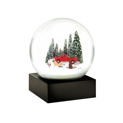 Red Truck with Dogs Keepsake Snow Globe