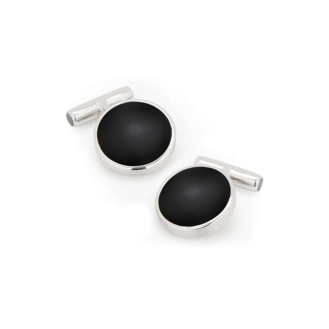 Silver Onyx Cufflinks