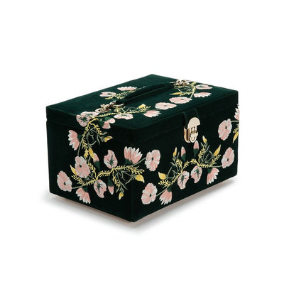 WOLF Zoe Medium Jewelry Box in Forest Green